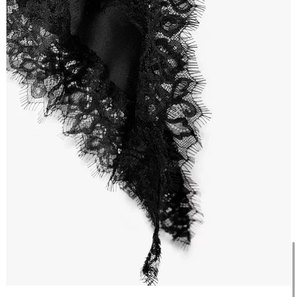 Zara NWT asymmetric lace dress black 5919/200 - Picture 6 of 16